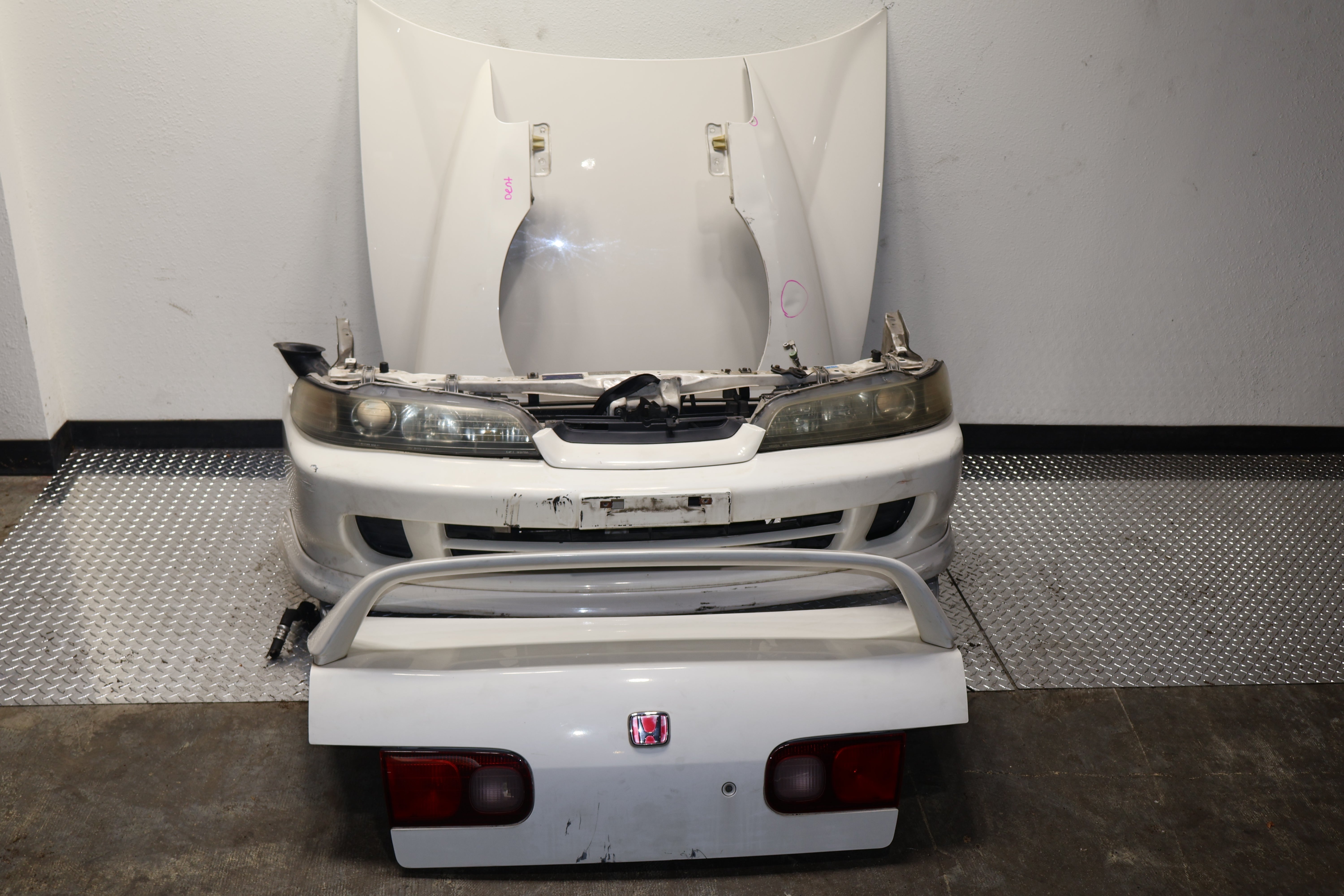 Integra Type R Shell Acura Integra DC2 Type R JDM Complete Front End Nose Cut Trunk & Wing ...