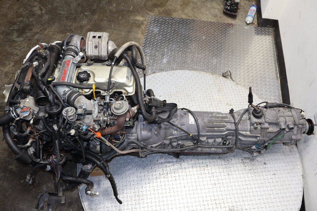 Toyota 4Runner Hilux Prado JDM 2L-TE Motor | 2.4L EFI Turbo Diesel Engine & AWD Transmission