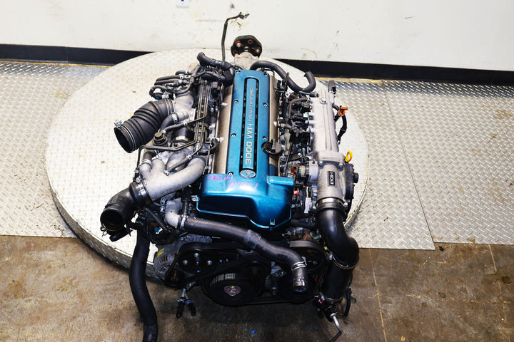 Toyota Lexus 2JZ-GTE VVTi 3.0L I6 Twin Turbo Engine JDM Aristo IS300 Motor w/ AT Harness & ECU