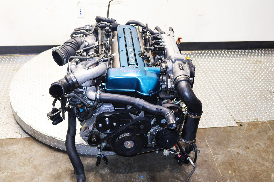 2JZ-GTE VVTi JDM Engine 3.0L I6 Twin Turbo Aristo IS300 Motor w/ AT Harness ECU