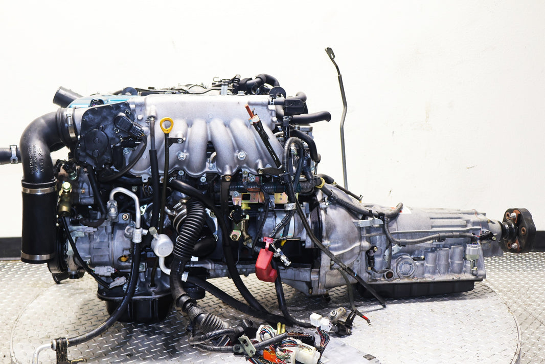 2JZ-GTE VVTi JDM Engine 3.0L I6 Twin Turbo Aristo IS300 Motor w/ AT Harness ECU