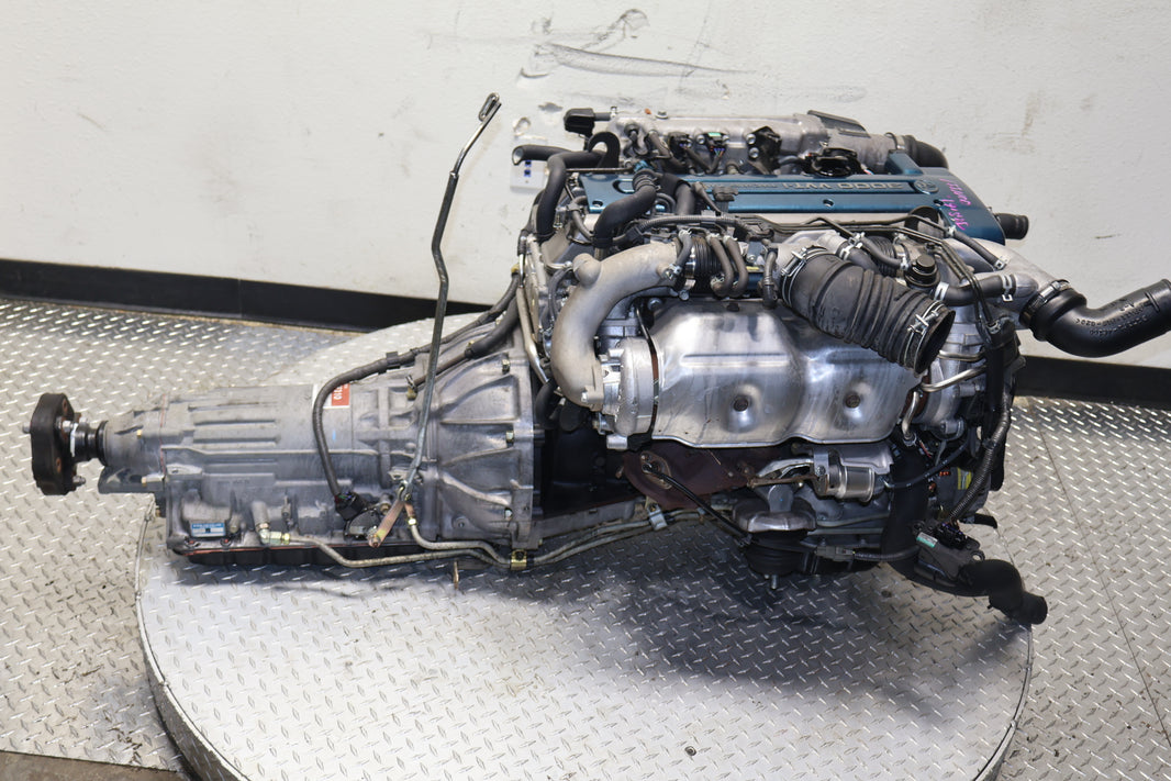 2JZ-GTE VVTi JDM Engine 3.0L I6 Twin Turbo Aristo IS300 Motor w/ AT Harness ECU